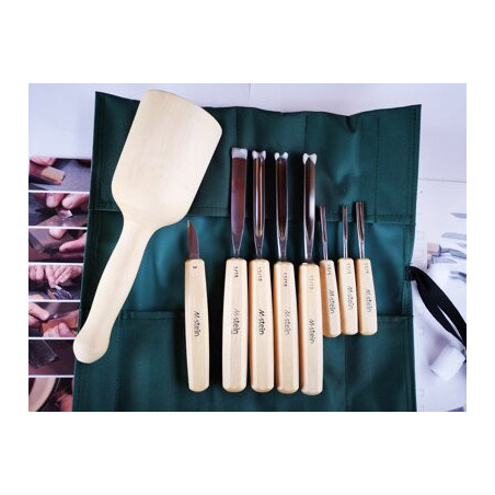 Dláta pre začiatočníkov 8ks s kyjaničkou | Kompletná súprava na rezbárstvo | Kvalitná oceľ