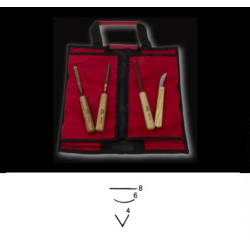 STUBAI Sada 4 rezbárskych dlát v rolovacej taške | Profesionálna kvalita pre začiatočníkov